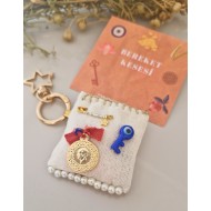 Bereket Kesesi Anahtarlık Para Tılsımlı Üzerlik Otlu