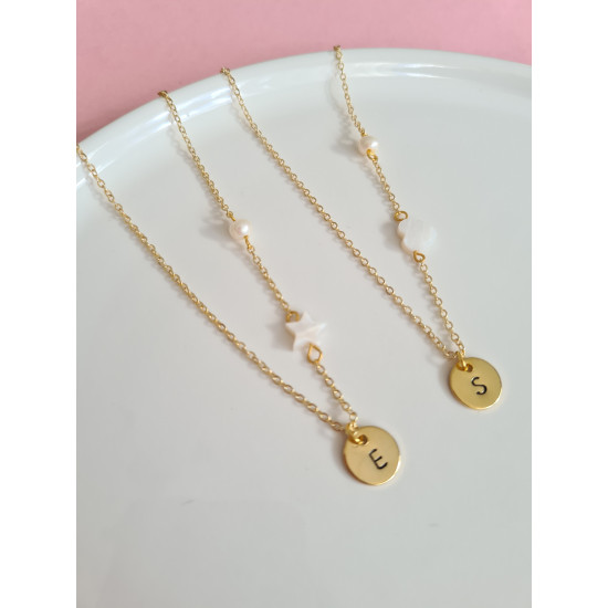 İncili Harfli Kolye 