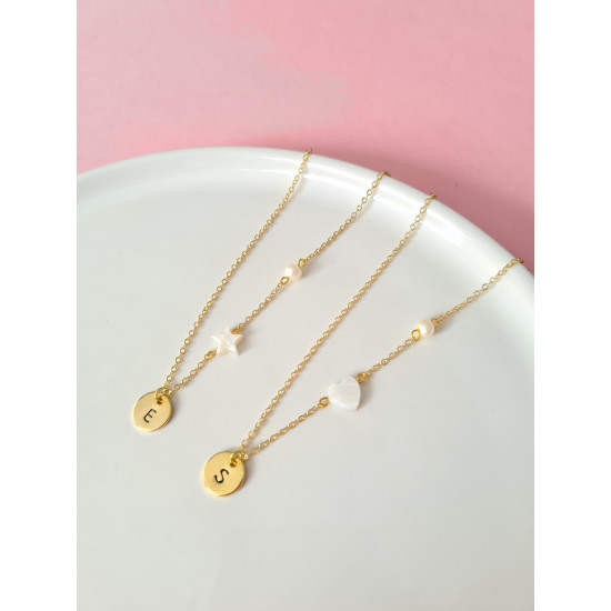 İncili Harfli Kolye 