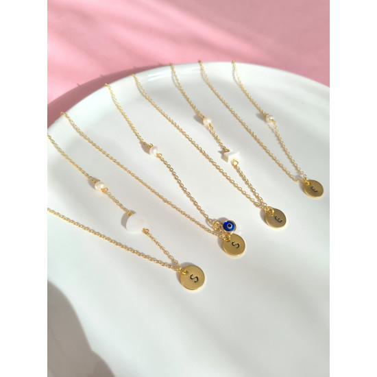 İncili Harfli Kolye 