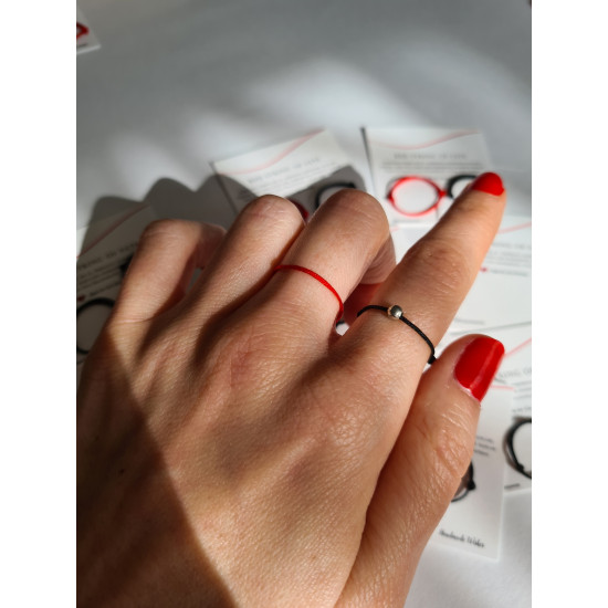 Kırmızı İp Red String Of Fate Çift Yüzük 