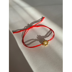 Kırmızı İp Papatya Bileklik