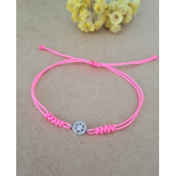 Zirkon Taşlı Renkli İp Bileklik 
