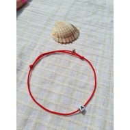 Küp Harfli Kırmızı İp Halhal 