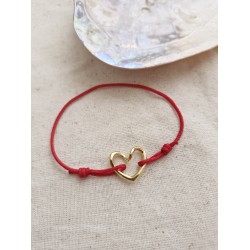 Loop Kalp Bileklik Kırmızı İpli