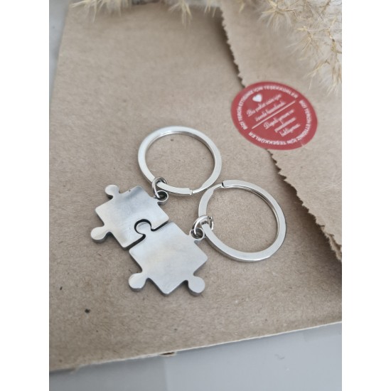 Puzzle Çift Anahtarlık Kişiselleştirilebilir Model 2
