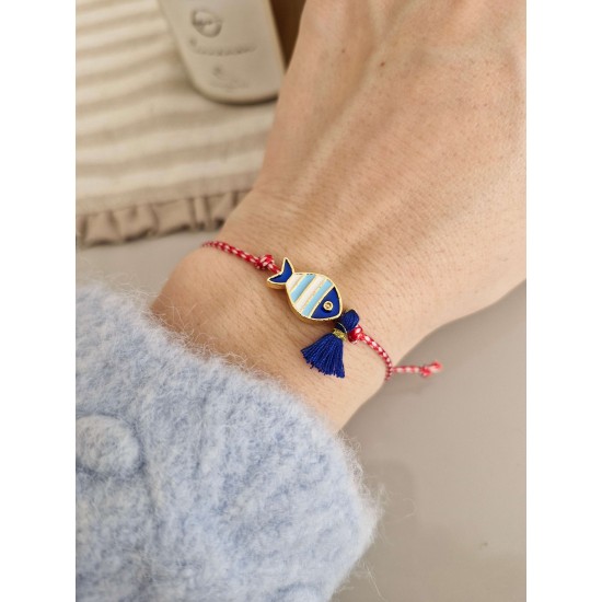 Marteniçka Mavi Mineli Balık Bileklik
