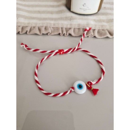 Marteniçka Beyaz Nazar Boncuklu Bileklik
