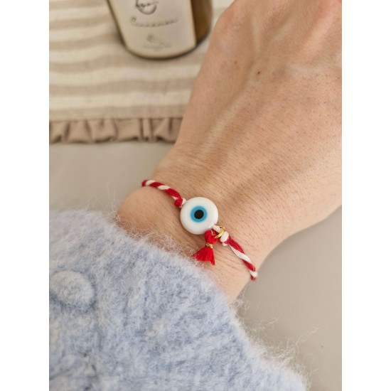 Marteniçka Beyaz Nazar Boncuklu Bileklik