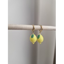 Limon Murano Küpe Çelik