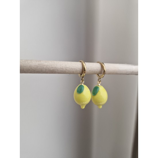 Limon Murano Küpe Çelik