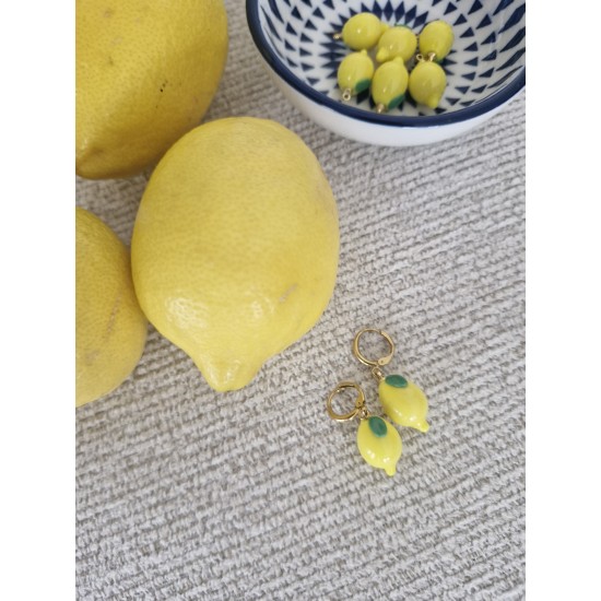 Limon Murano Küpe Çelik