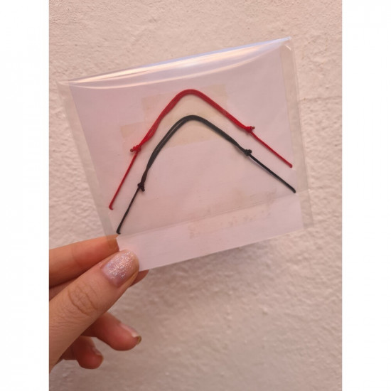 Red String Kırmızı Siyah İp Çİft Bileklik