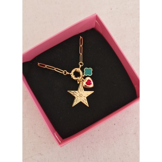 Manifest Çelik Zincirli Kolye