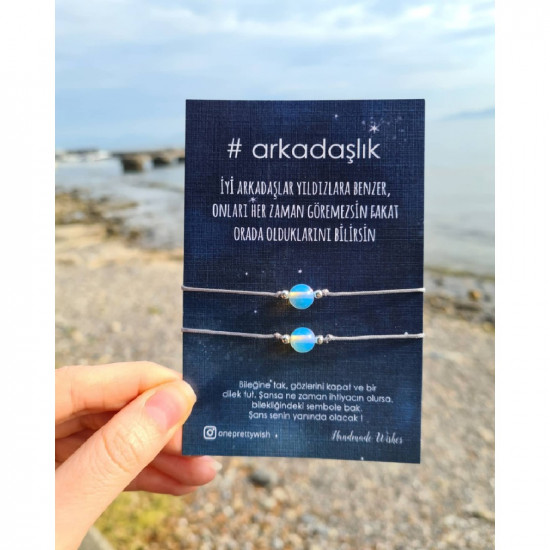 Ay Taşı Arkadaşlık Çift Bileklik