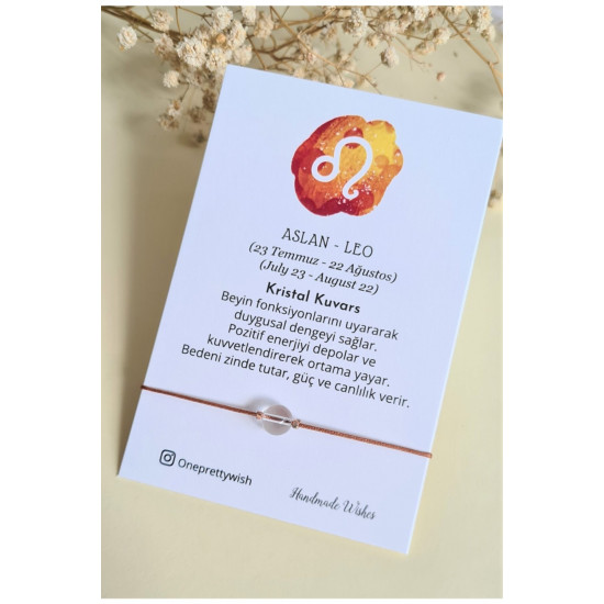 Aslan Burcu Burç Bilekliği