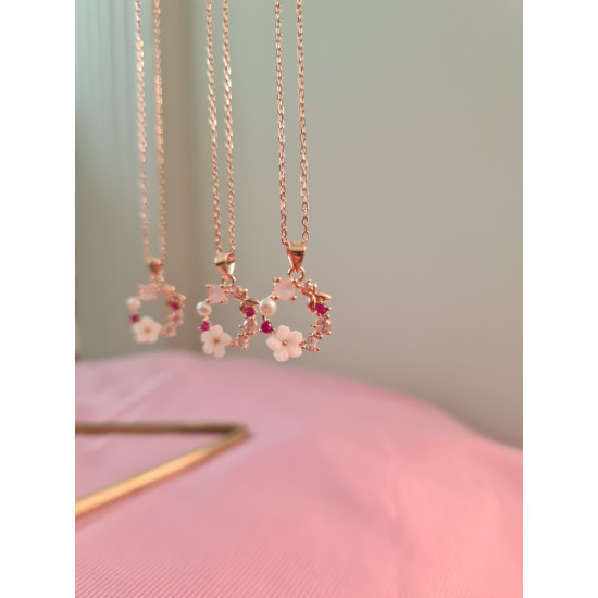 Bahar Çiçekleri Kolye 925 Ayar Gümüş Kolye 