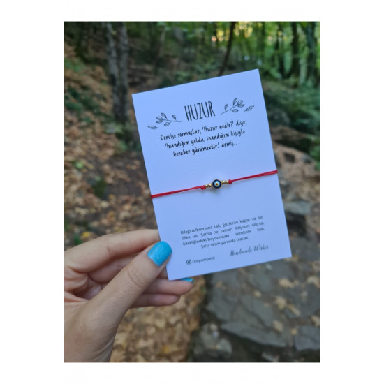 Huzur Kırmızı İp Nazar Bileklik