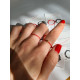 Kırmızı İp Red String Of Fate Çift Yüzük 