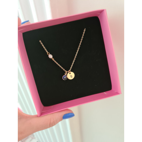 İncili Harfli Kolye 