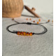 Kehribar Siyah İpli Bileklik
