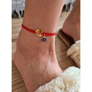 Harfli Kırmızı İp Nazar Halhal