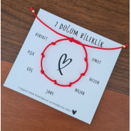 Kırmızı 7 Düğüm Bileklik