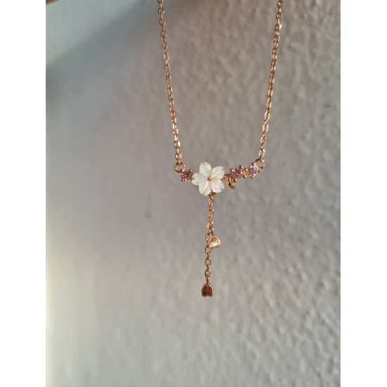 Manolya Çiçeği 925 Ayar Gümüş Kızkardeş Kolyesi