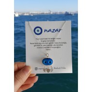 Süryani Nazar Kolyesi 925 Ayar Gümüş