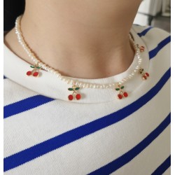 Kiraz Doğal İnci Kolye