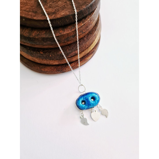 Süryani Nazar Kolyesi 925 Ayar Gümüş