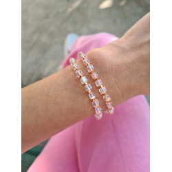 Kristal Taşlı Rose Boncuk Bileklik