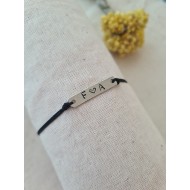 Plaka Bileklik Harf Baskılı Kişiye Özel İki Harfli 