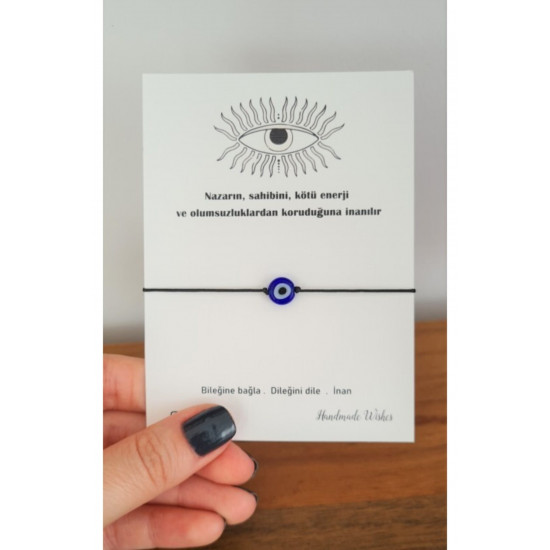 Siyah İp Nazar Bileklik