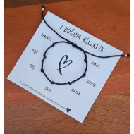 Siyah 7 Düğüm Bileklik