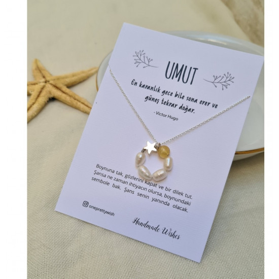 Umut Kolye 925 Ayar Gümüş Zincirli