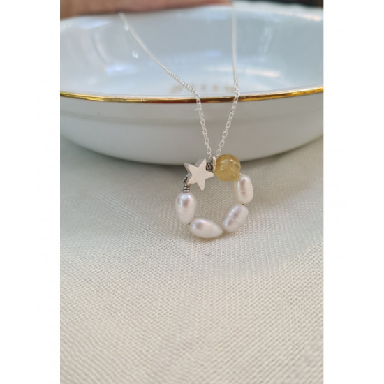 Umut Kolye 925 Ayar Gümüş Zincirli