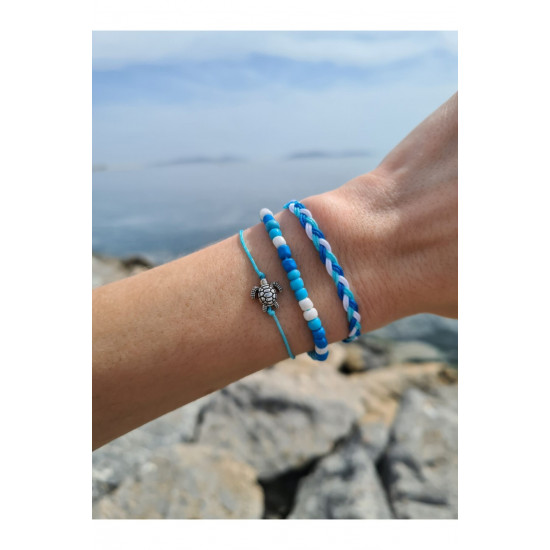 Kaplumbağa Bileklik  Kombin Mavi Turkuaz