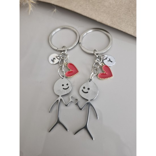 Çöp Adam Çift Anahtarlık Kişiselleştirilebilir