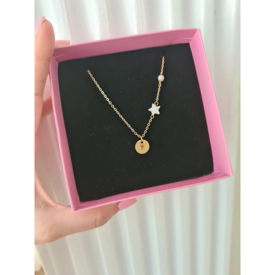 İncili Harfli Kolye 