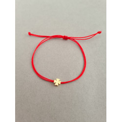 Yonca Kırmızı İp Bileklik