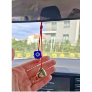 Kalp ve Nazar Detaylı Dikiz Aynası Süsü