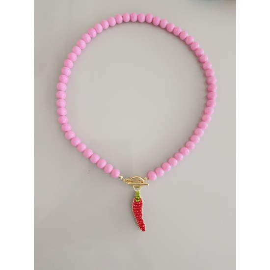 Şans Biberi Boncuk Kolye 