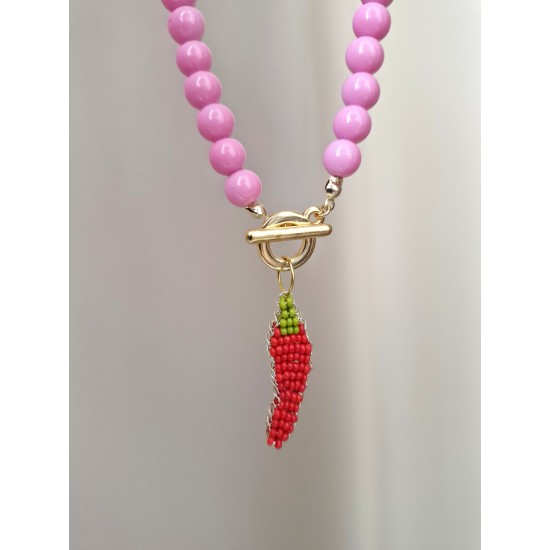 Şans Biberi Boncuk Kolye 