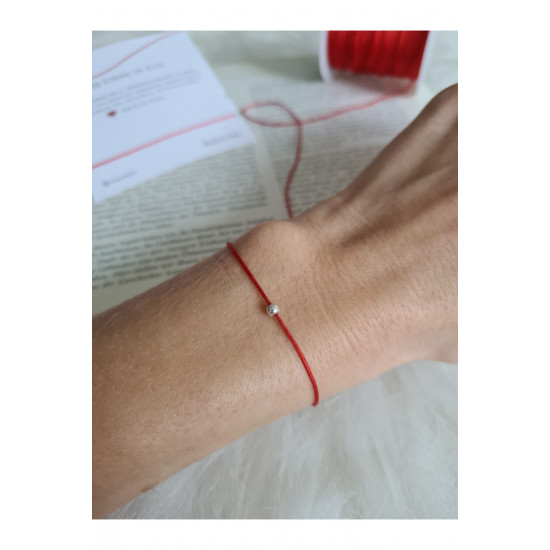Red String Çift Bileklik Kırmızı ve Siyah İp 925 Ayar Gümüş Bileklik 2