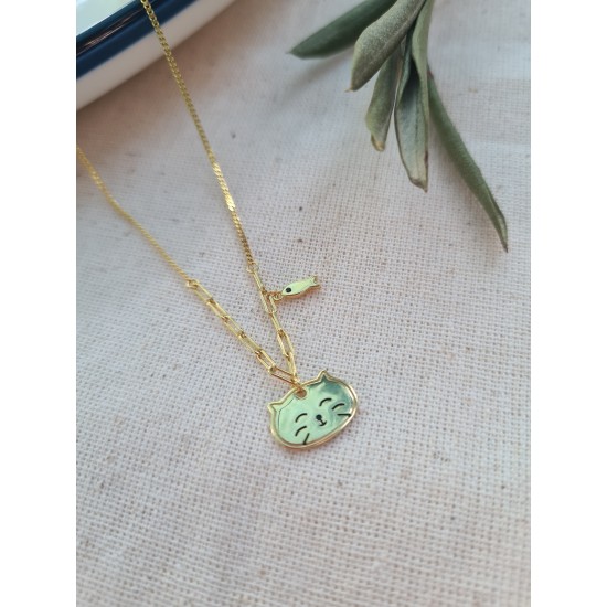 Kedi Kolye 925 Gümüş