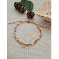 Kelebek Sembol Kristal Taşlı Bileklik 