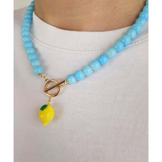 Limon Murano Detaylı Kolye