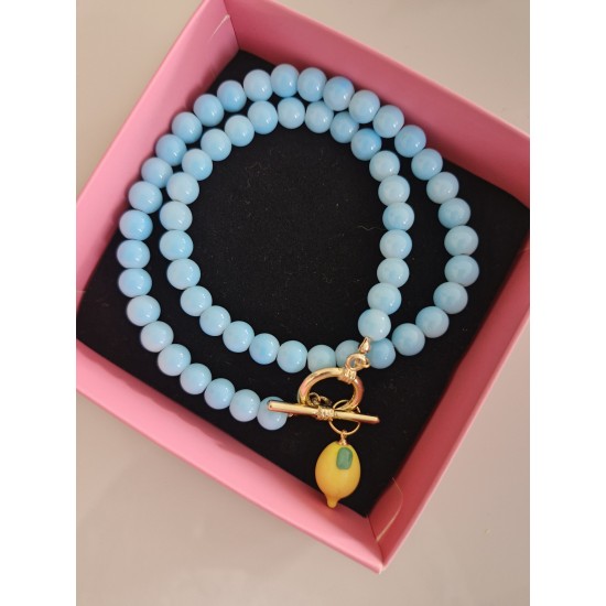 Limon Murano Detaylı Kolye