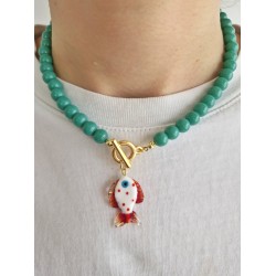 Balık Murano Detay Kolye